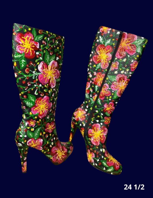 BOTA FLORAL COLOR ROSA FUERTE