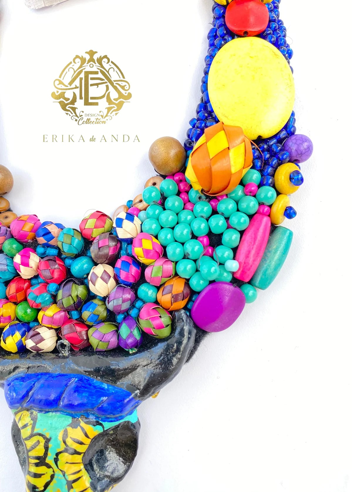 COLLAR DE TORO FLORES CON ARETES