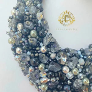 COLLAR DE PIEDRA NATURAL GRIS